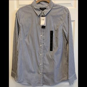 NWT Banana Republic Ruffled Button Up Tailored Fit